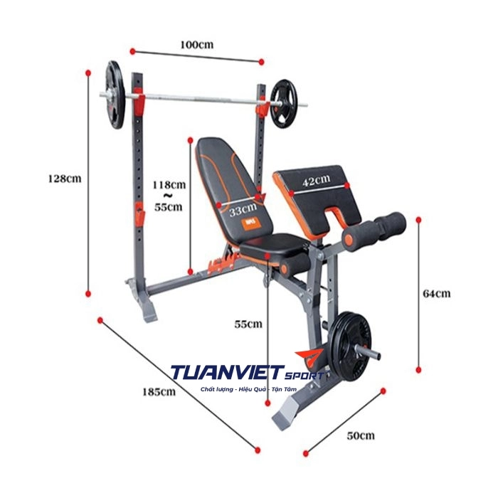 Ghế tập tạ đa năng NMS-7301
