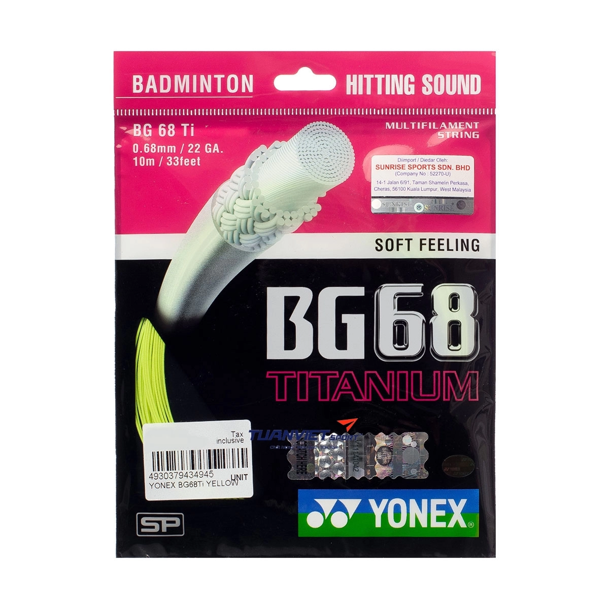 Dây căng vợt cầu lông BG 68 Ti