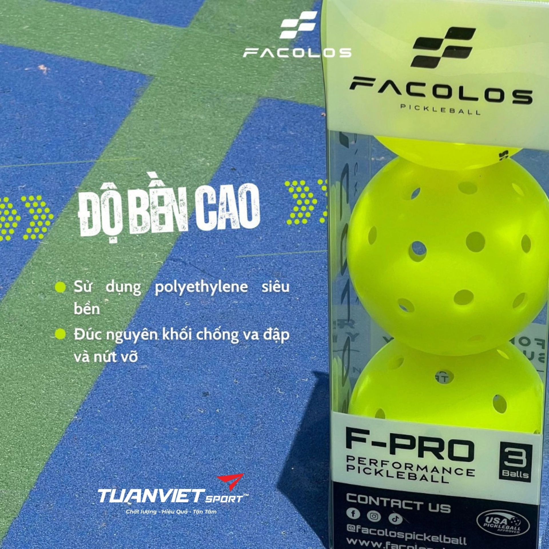 Bóng Pickleball Facolos chính hãng