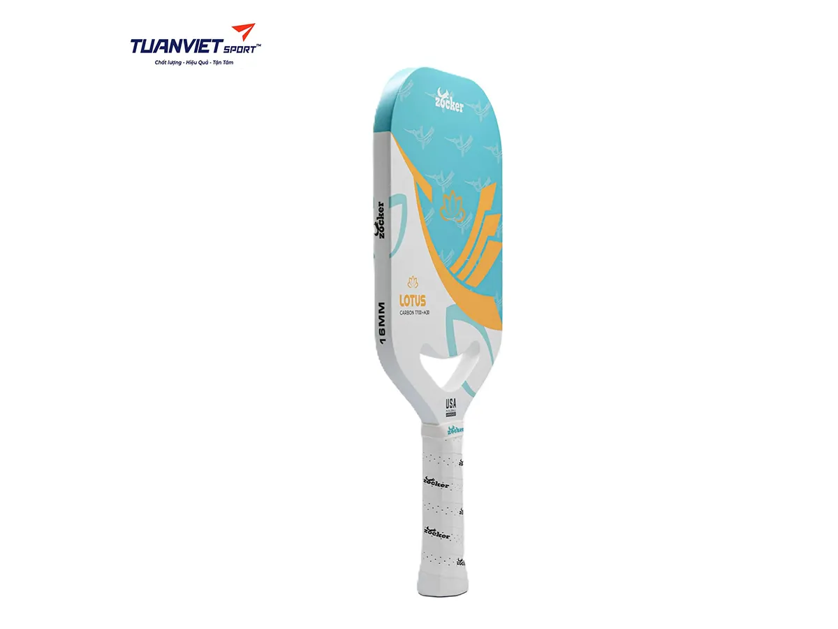 Vợt Pickleball Zocker Lotus LT01 White/Blue