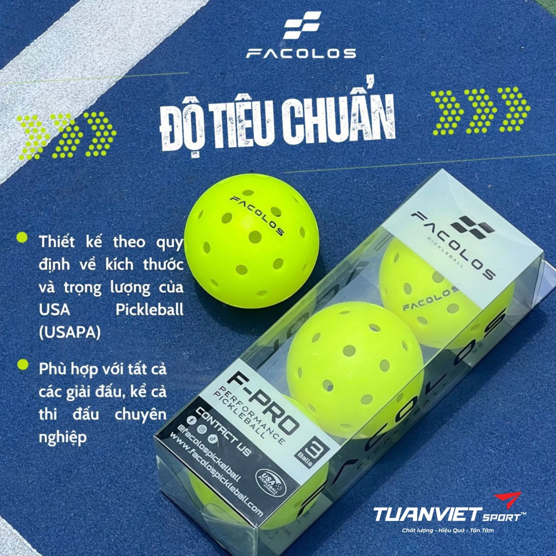 Bóng Pickleball Facolos chính hãng