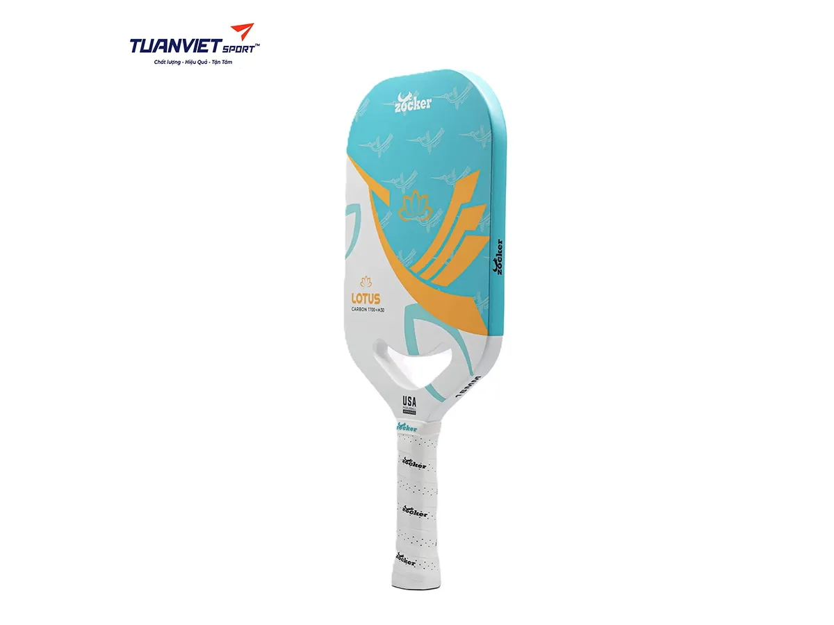 Vợt Pickleball Zocker Lotus LT01 White/Blue