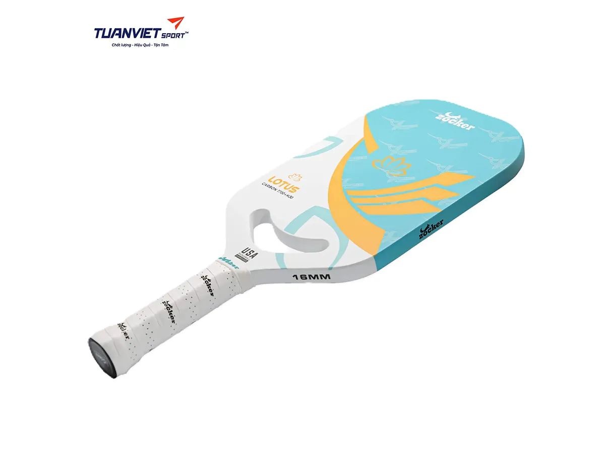 Vợt Pickleball Zocker Lotus LT01 White/Blue